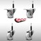 Service Caster 3'' SS Nylon Swivel 3/4'' Expanding Stem Caster Set 2 Total Lock Brakes, 4PK SCC-SSEXTTL20S314-NYS-2-S-2-34 - alternate 2
